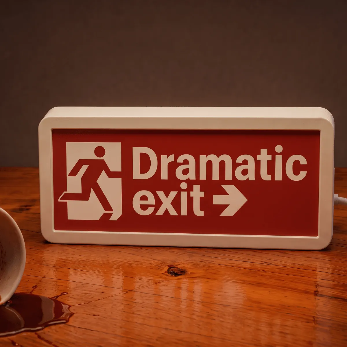 Mustard Dramatic Exit Box Light lampa röd