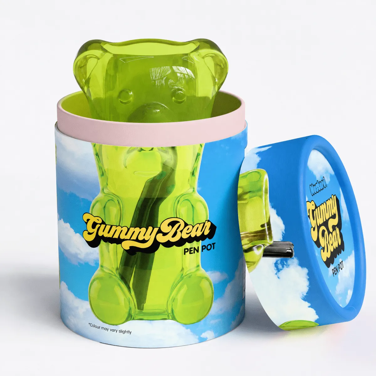Mustard Gummy Bear pennställ grön gummibjörn