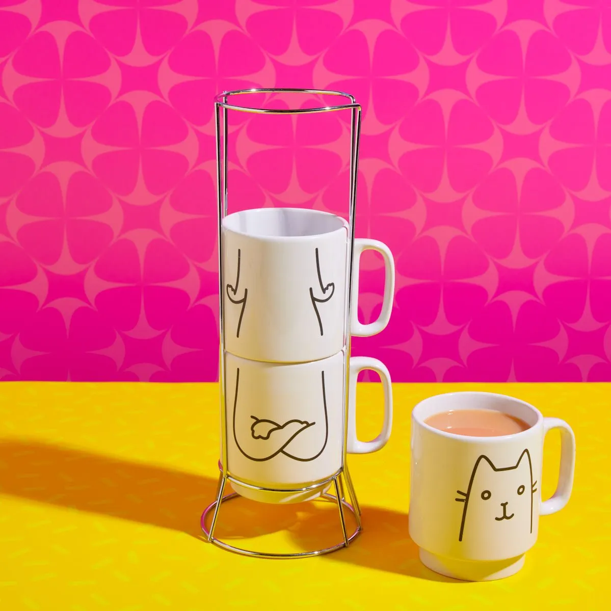 Mustard Cat Yoga muggset kattyoga stapelbart