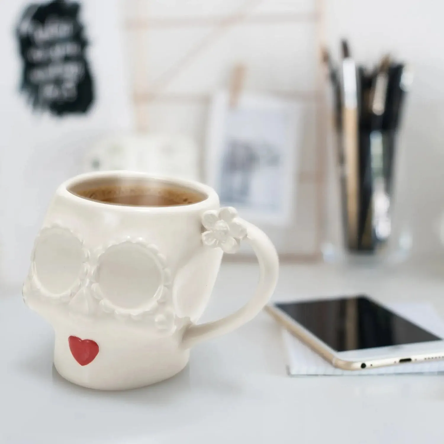 Mustard Senorita Sugar Skull mugg dödskalle
