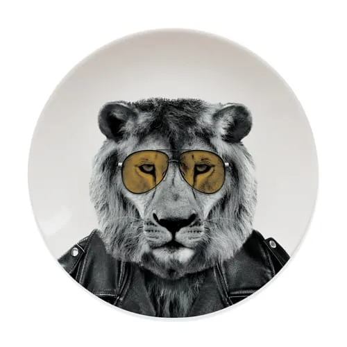 Mustard Larry Lion tallrik lejon