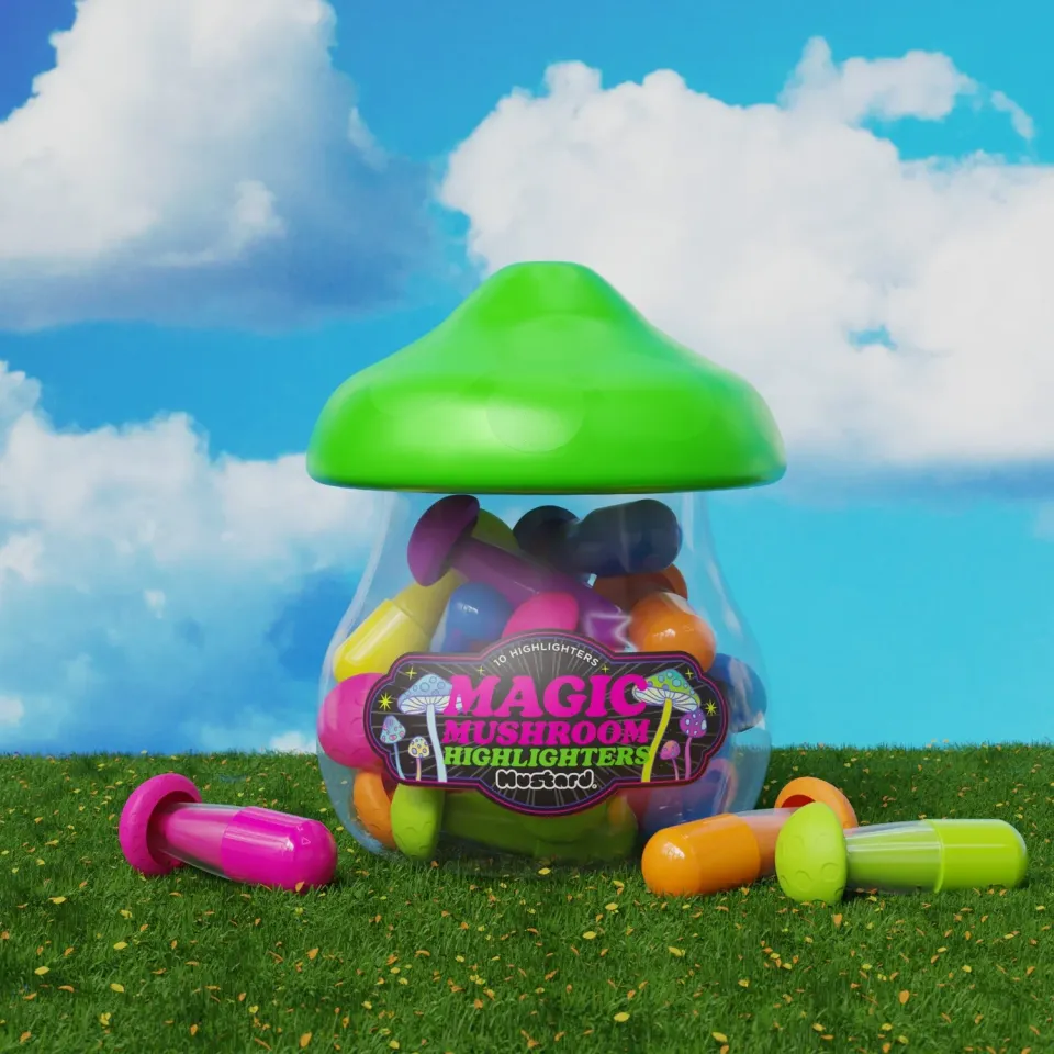 Mustard Magic Mushroom överstrykningspennor 10-pack