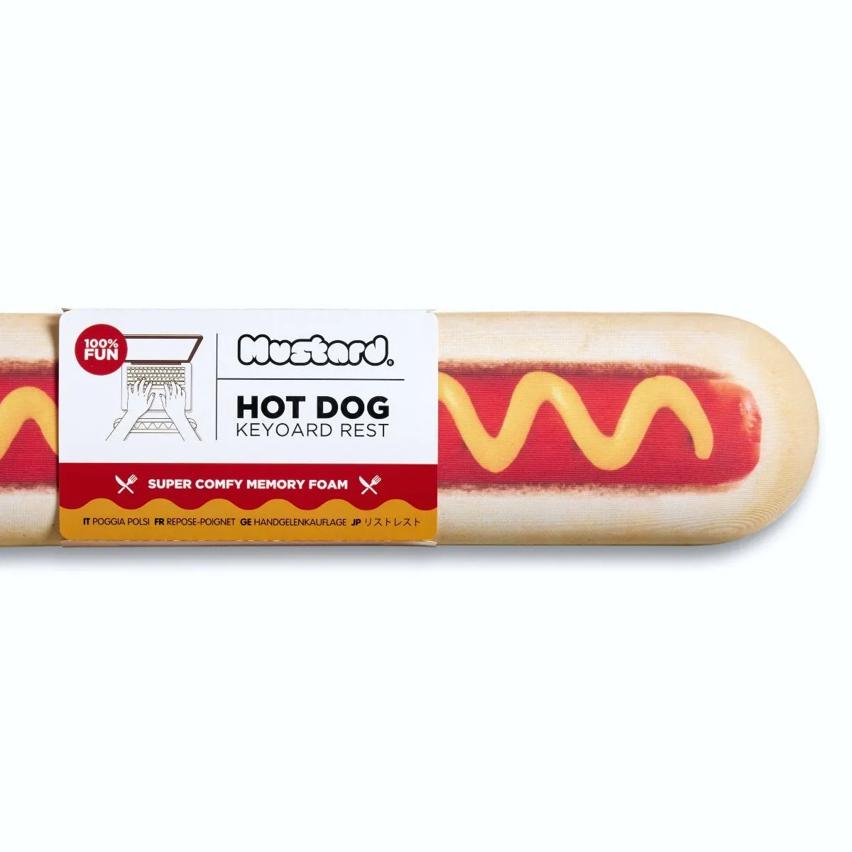 Mustard Hotdog handledsstöd mjuk korv