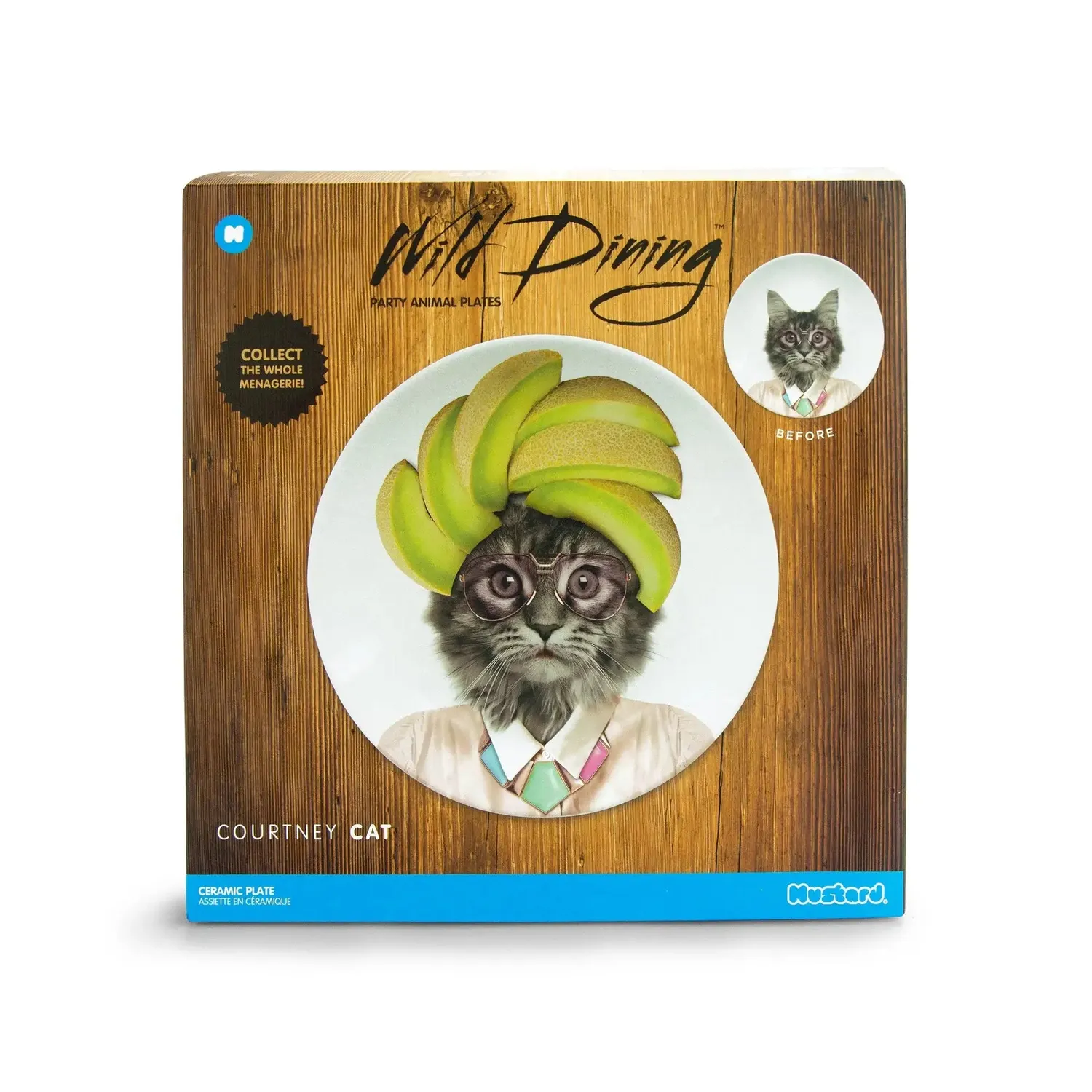 Mustard Wild Dining Courtney tallrik katt keramik