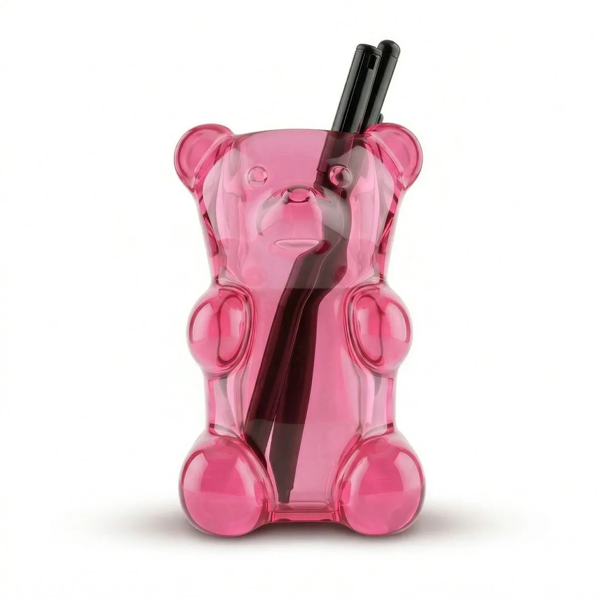 Mustard Gummy Bear pennhållare rosa gummibjörn