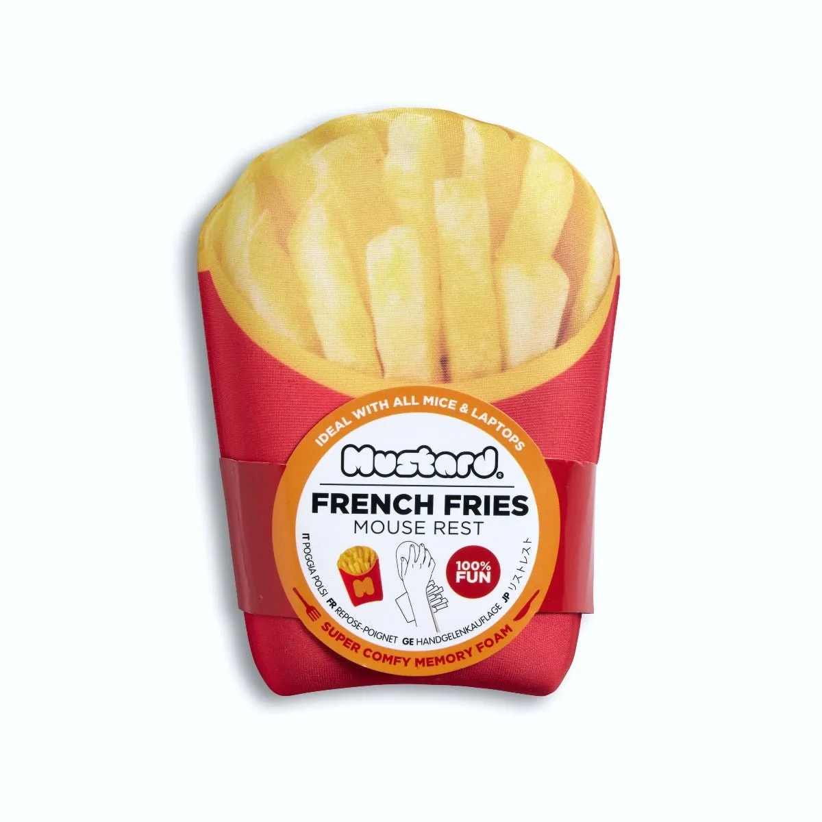 Mustard French Fries mushandledsstöd pommes mjuk