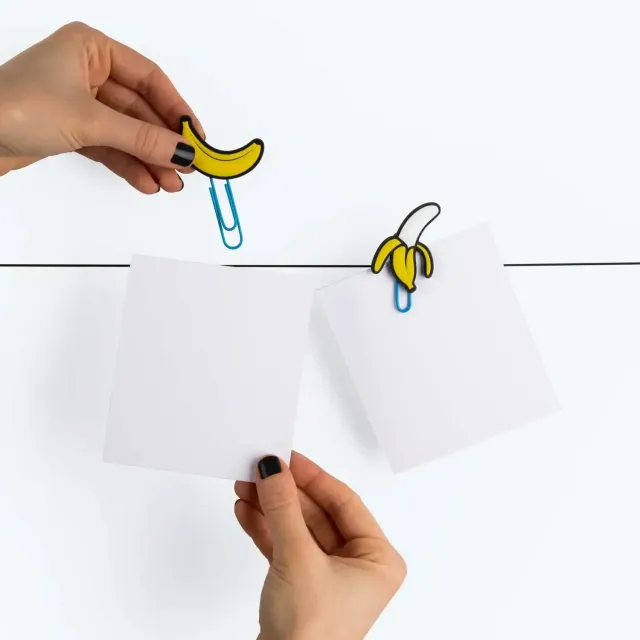 Mustard Banana Picture Hanger fotoklämma 6-pack