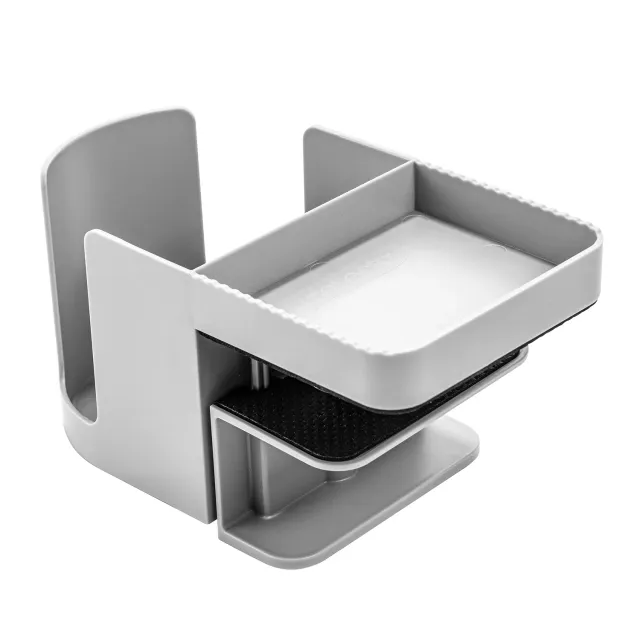 Deflecto Standing Desk mugghållare med klämfäste svart