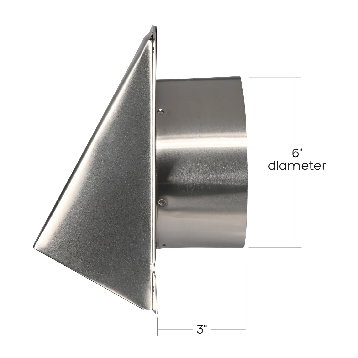 Deflecto Wallcap ventil aluminium 15,2 cm spjäll