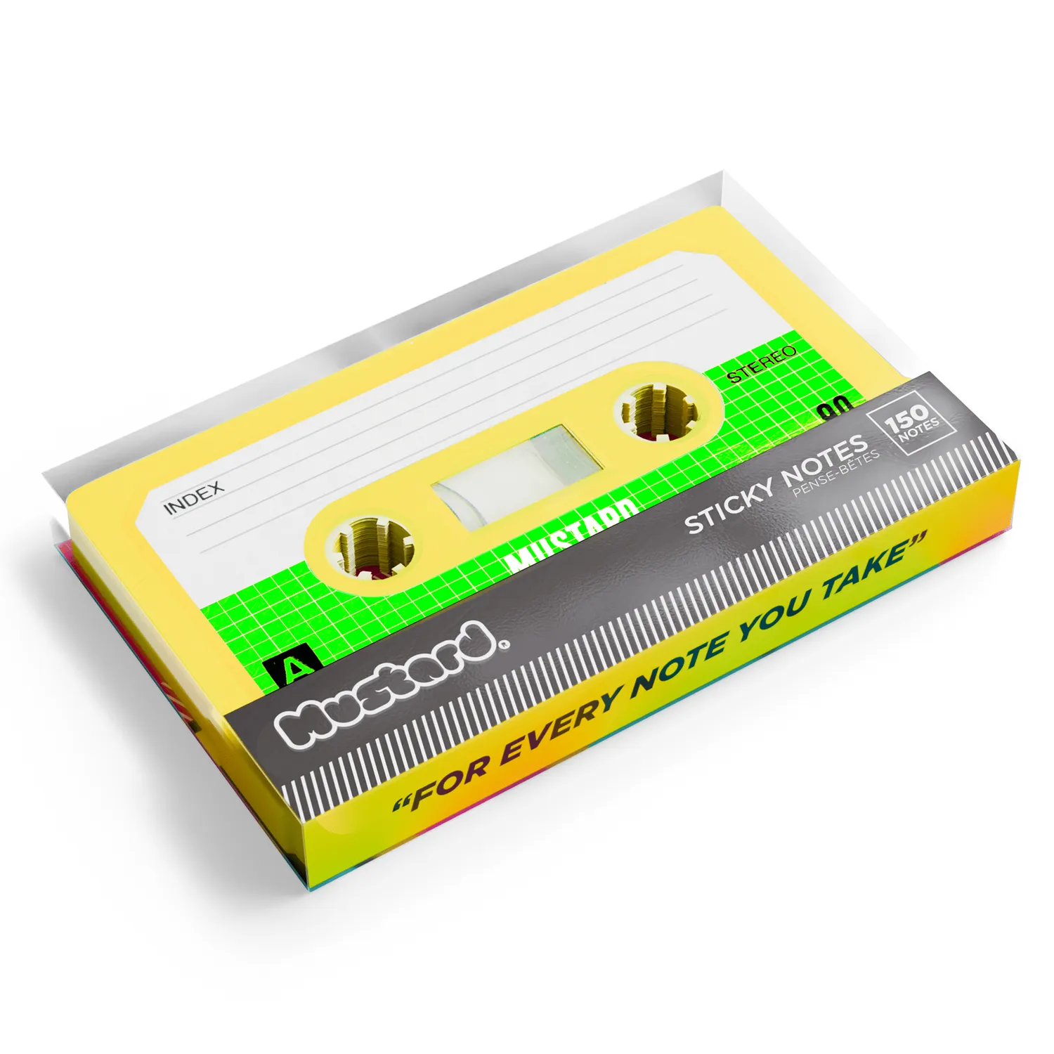 Mustard Cassette Sticky Notes klisterlappar kassett