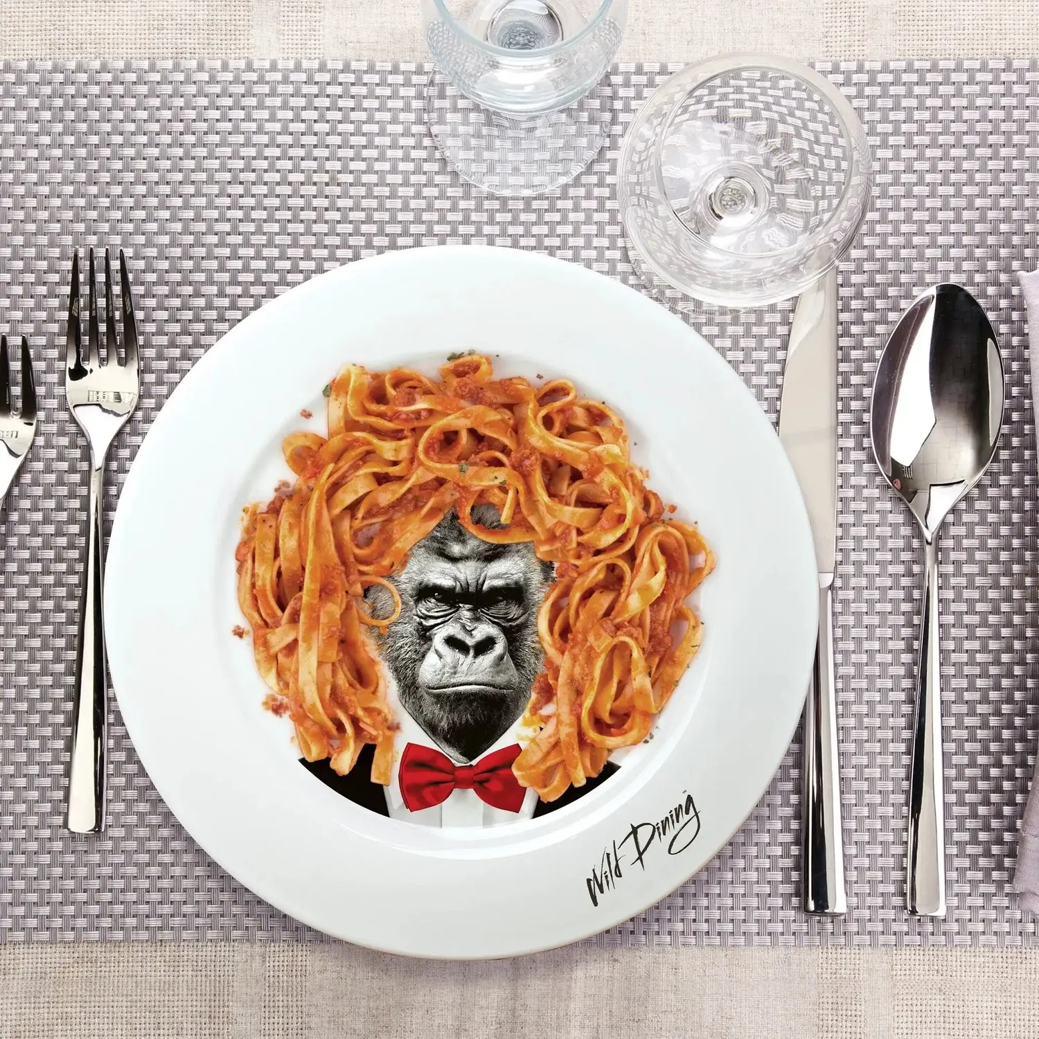 Mustard Garry Gorilla tallrik med djurmotiv