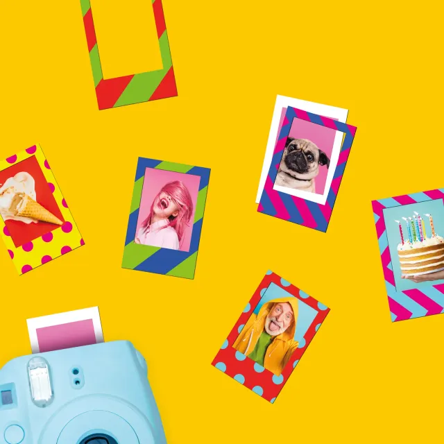 Mustard Party Time magnetramar instaxbilder