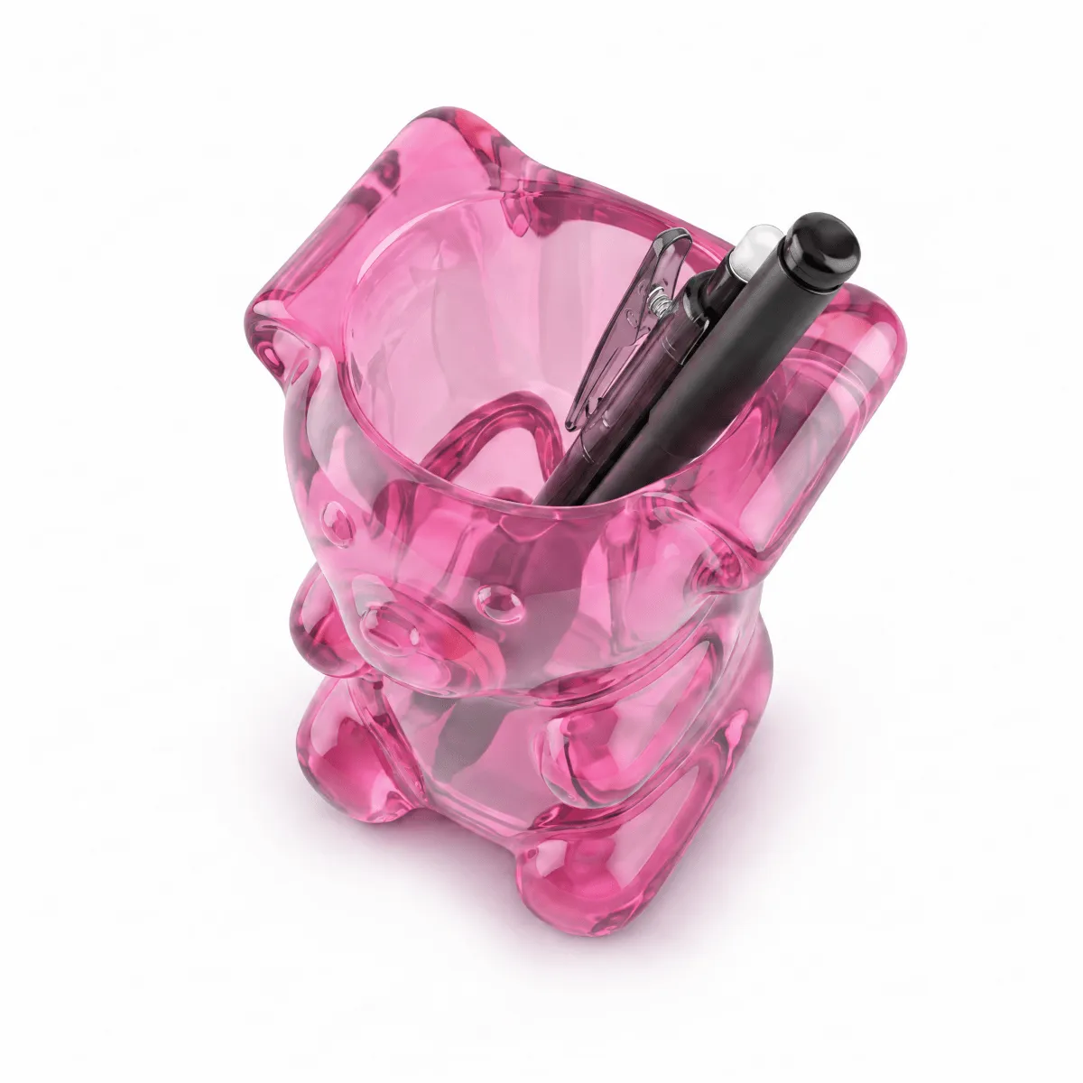 Mustard Gummy Bear pennhållare rosa gummibjörn