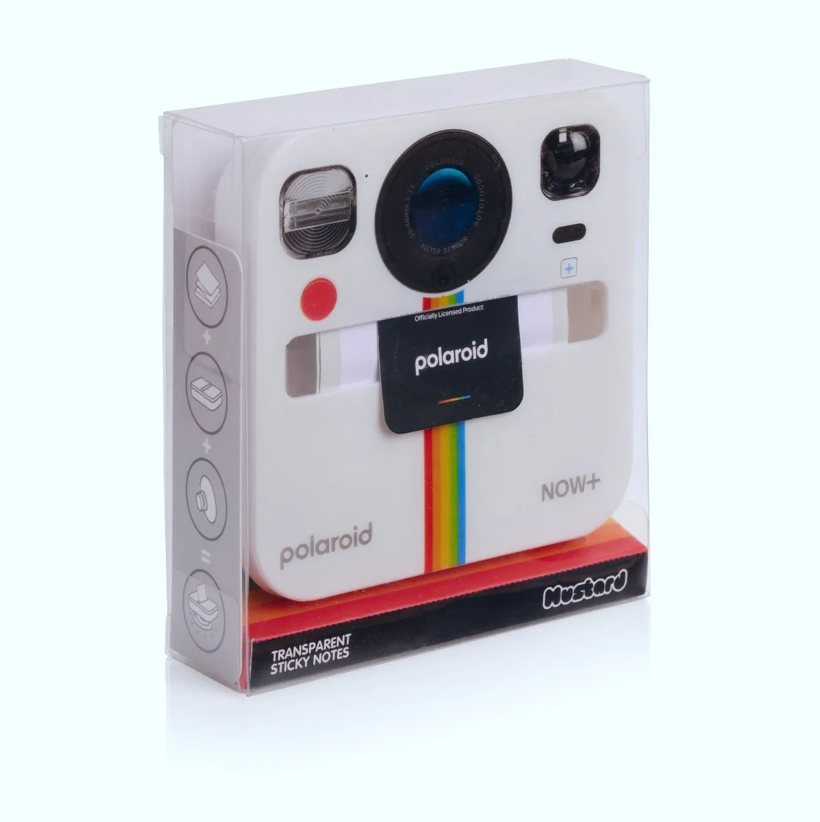 Mustard Polaroid hållare för klisterlappar retro