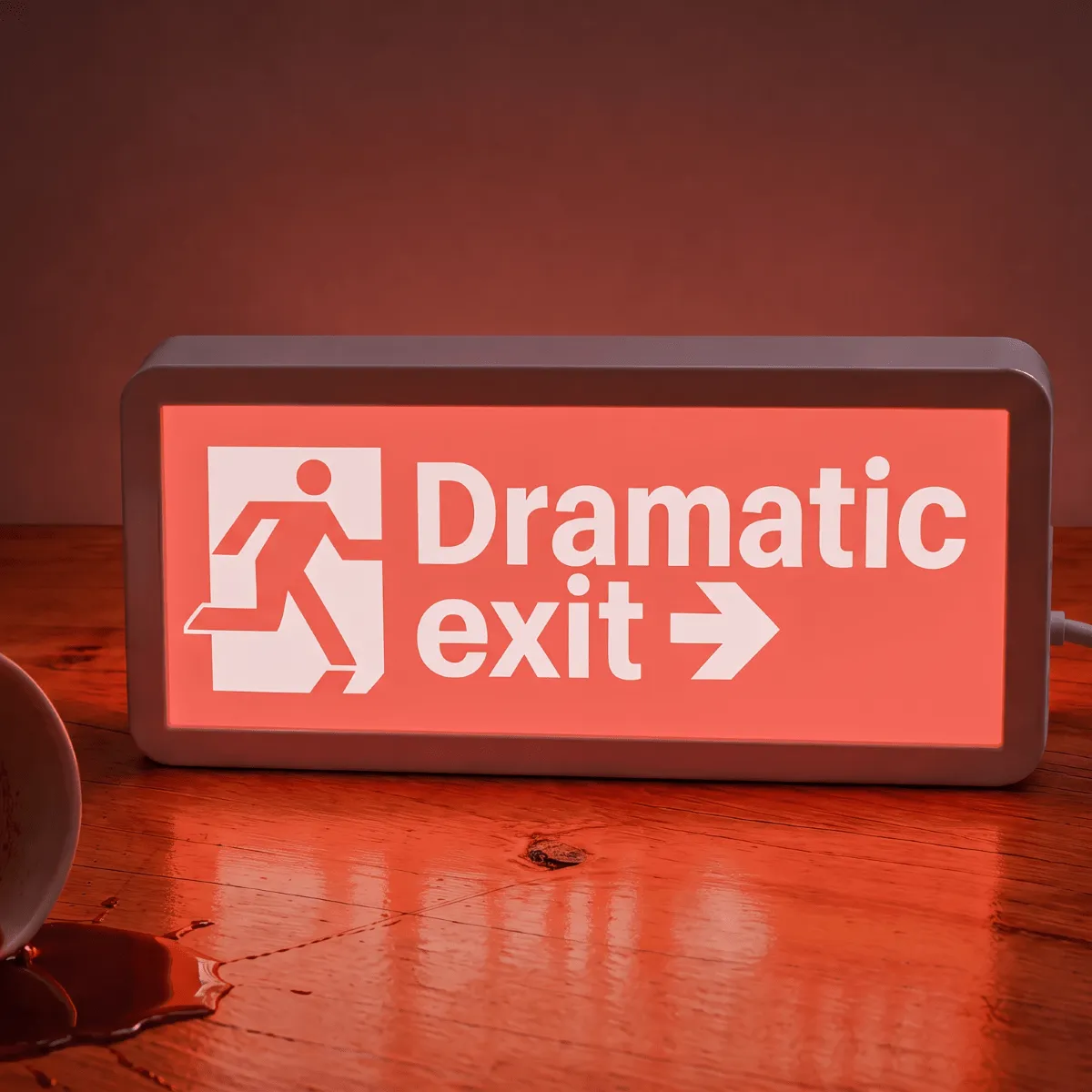Mustard Dramatic Exit Box Light lampa röd