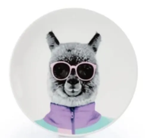 Mustard Andy Alpaca Plate tallrik lila
