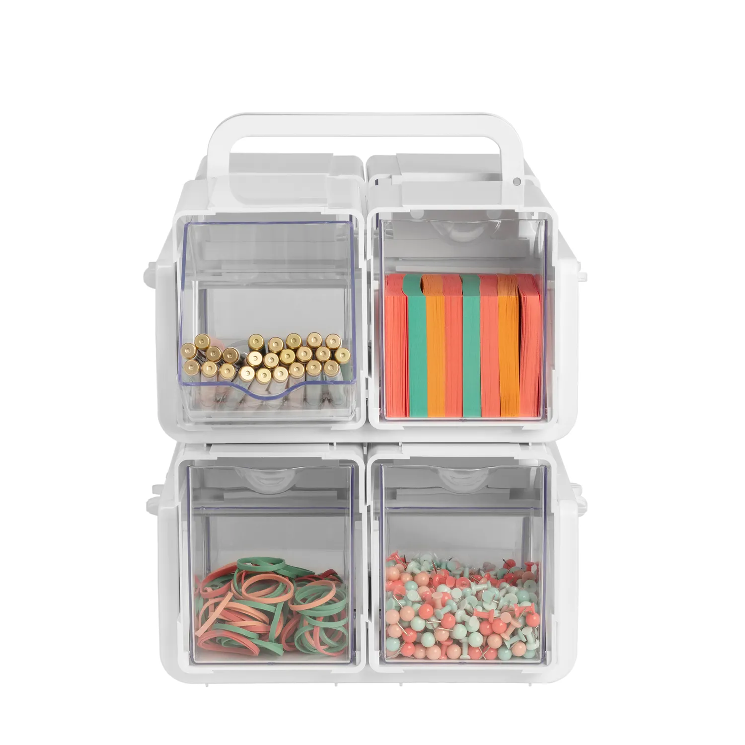Deflecto Tilt Bin Caddy förvaringsbox lutande 2-pack 8 fack