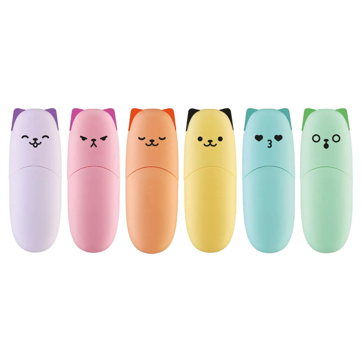 Mustard Kitty Cat överstrykningspennor pastel katt