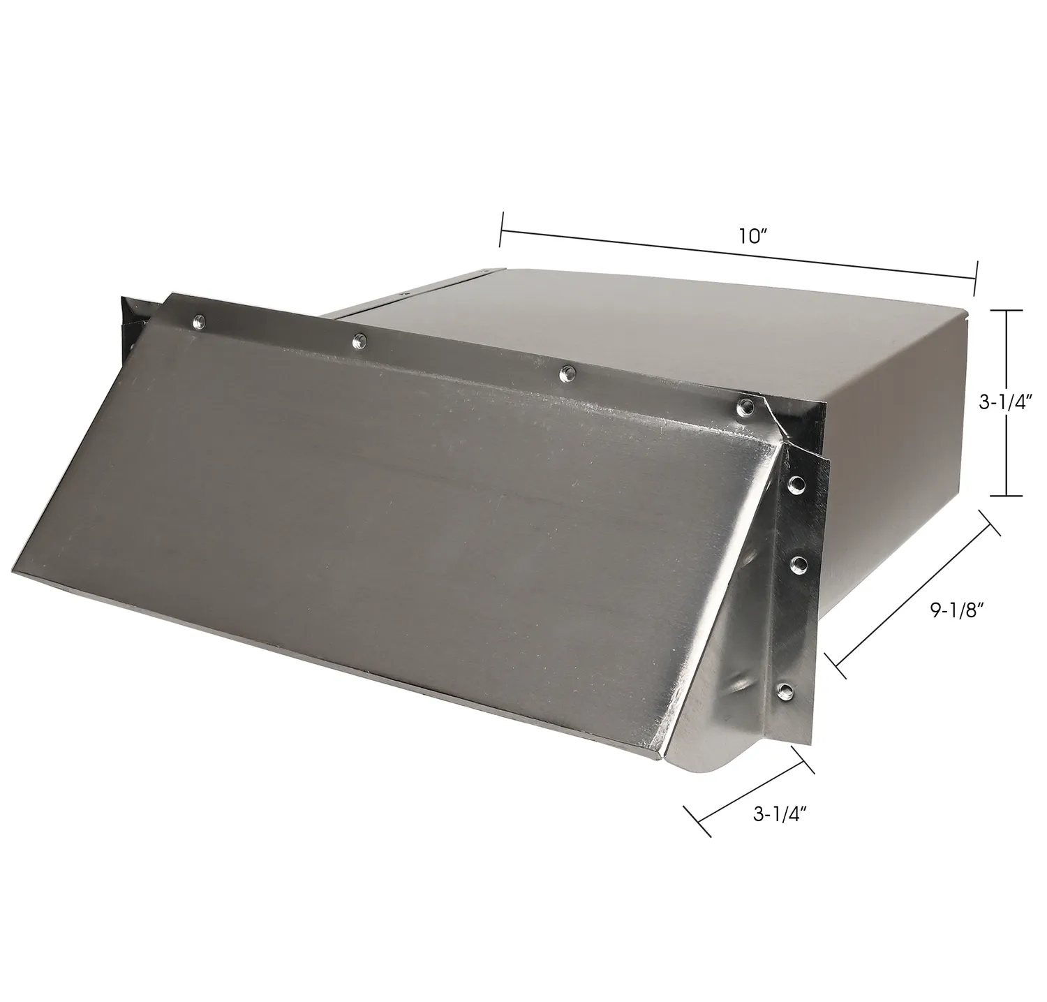 Deflecto Aluminum Wall Cap ytterväggsventil med spjäll
