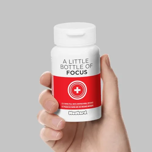 Mustard Little Bottle Of Focus presentburk lappar