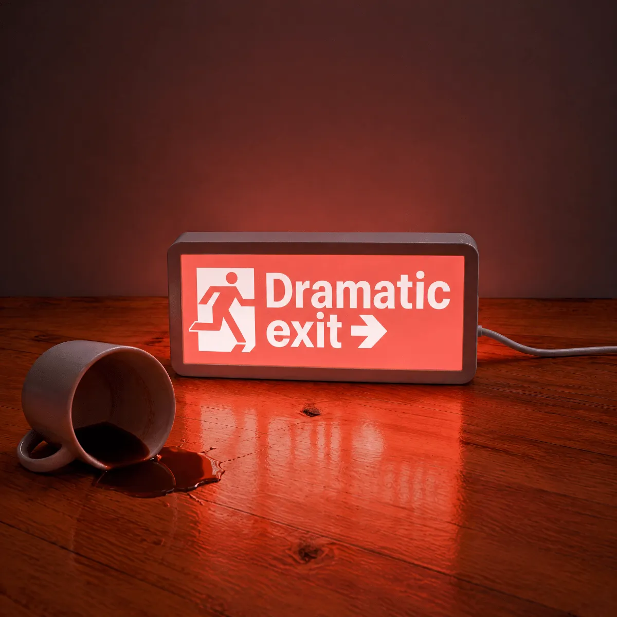 Mustard Dramatic Exit Box Light lampa röd