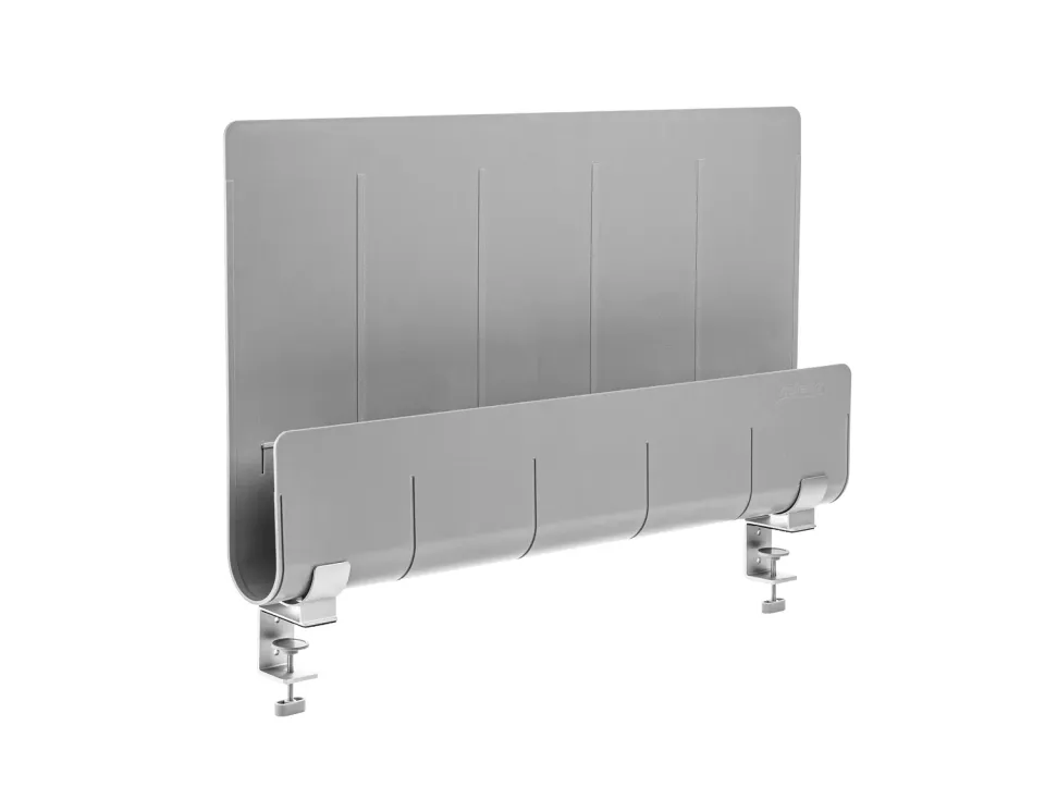 Deflecto Standing Desk sekretesskärm skrivbord med fack 61 cm