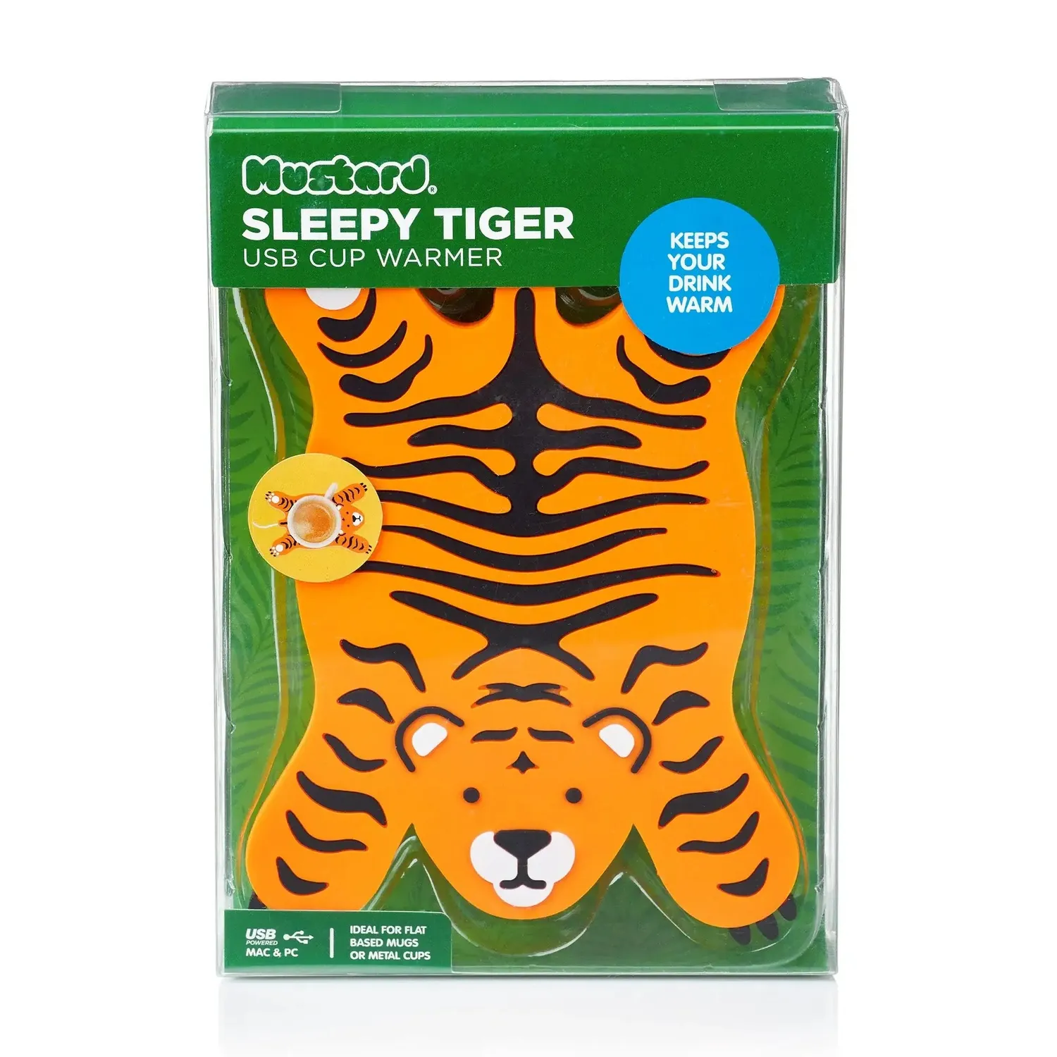 Mustard Sleepy Tiger muggvärmare USB