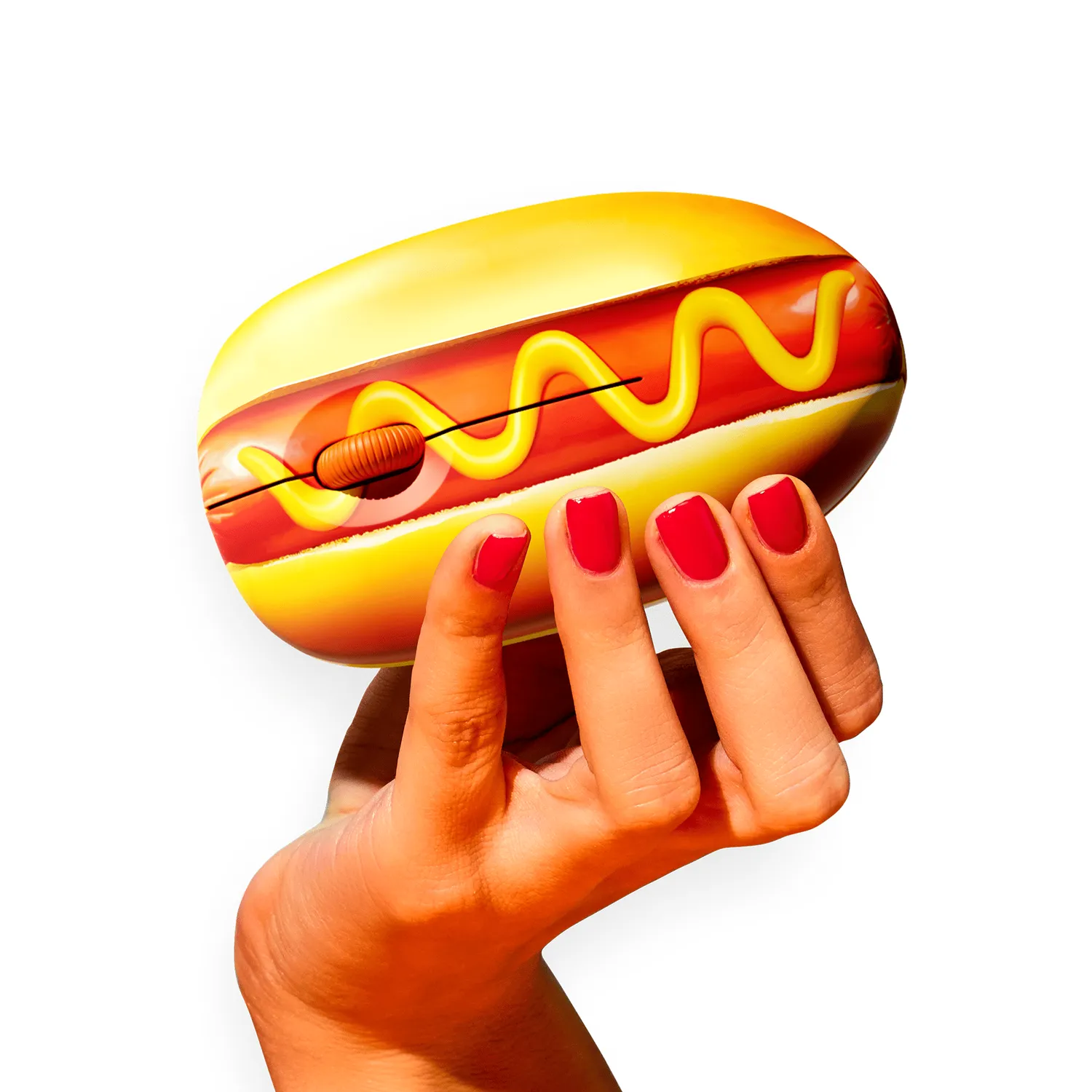 Mustard Hot Dog Mouse datormus trådlös