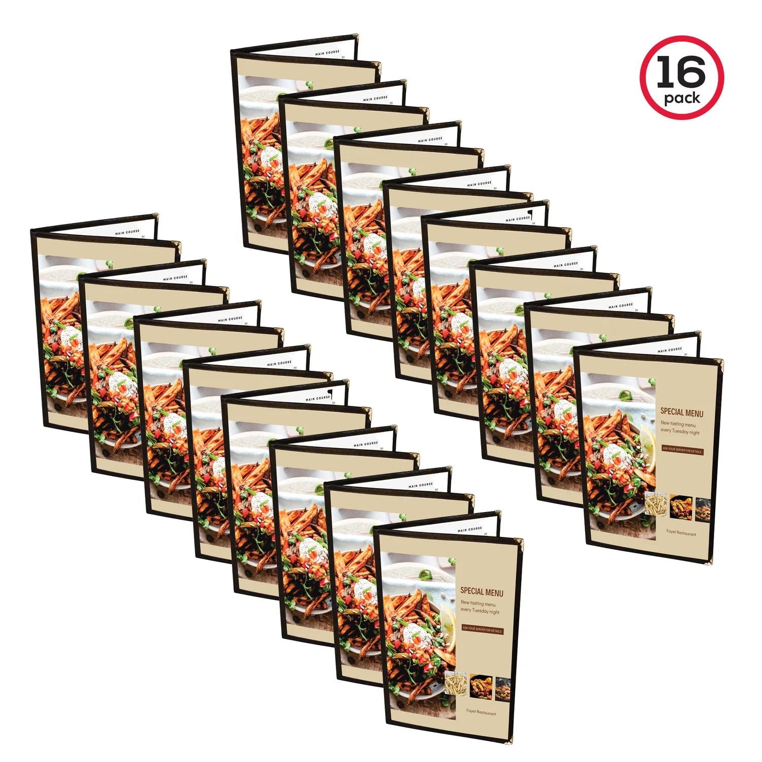 Deflecto Booklet menyhållare svart 4-sidig