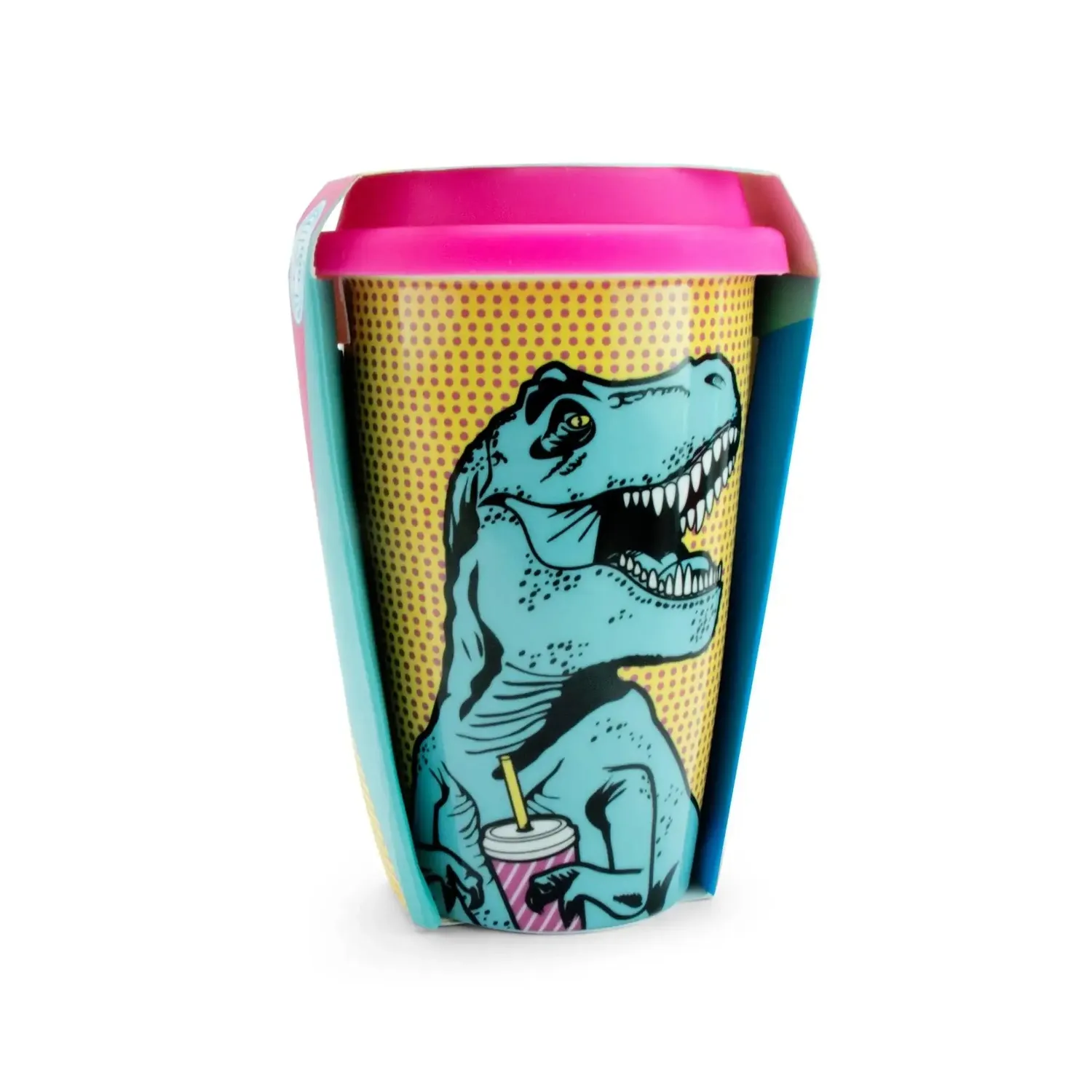 Mustard T-Rex Dino resemugg dubbelväggig