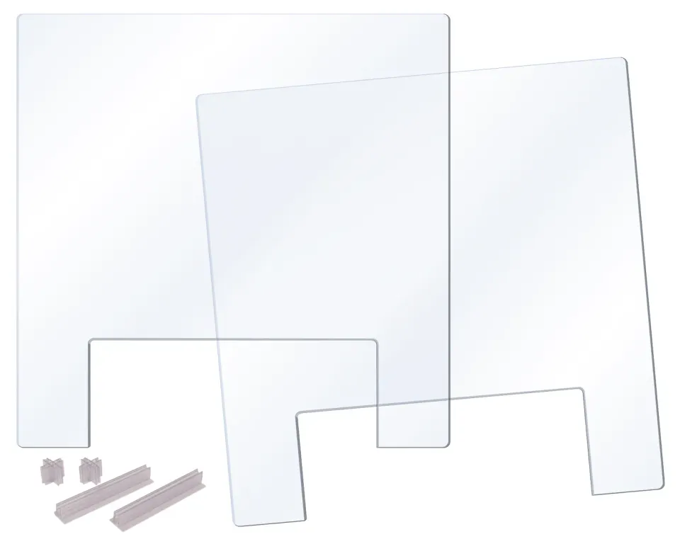 Deflecto Pass-Through Modular Tabletop Barrier skyddsskärm 2-delad