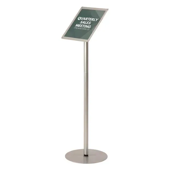 Deflecto Floor Sign Display golvskylt A4 silver