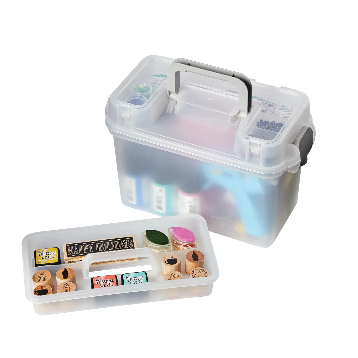Deflecto Mini Storage Box förvaringsbox transparent pyssel