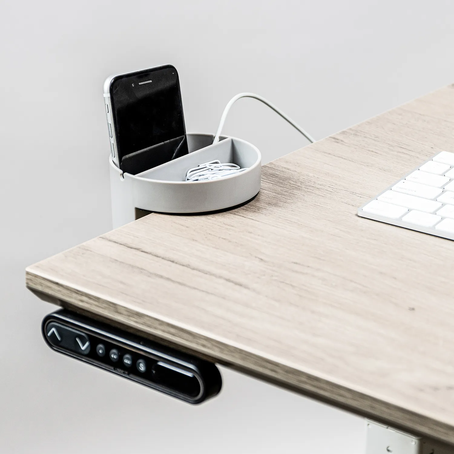 Deflecto Standing Desk Small Desk Organizer pennkopp med klämma