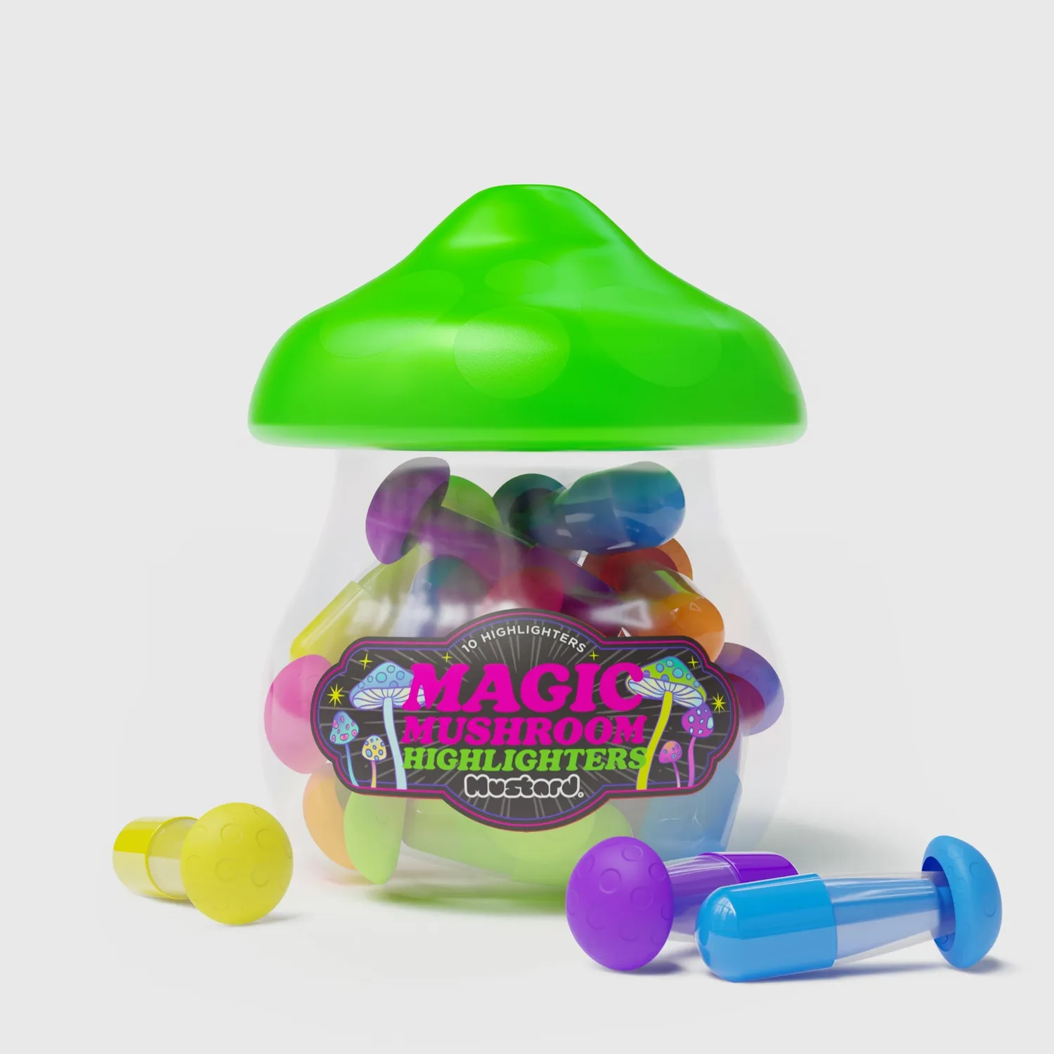 Mustard Magic Mushroom överstrykningspennor 10-pack