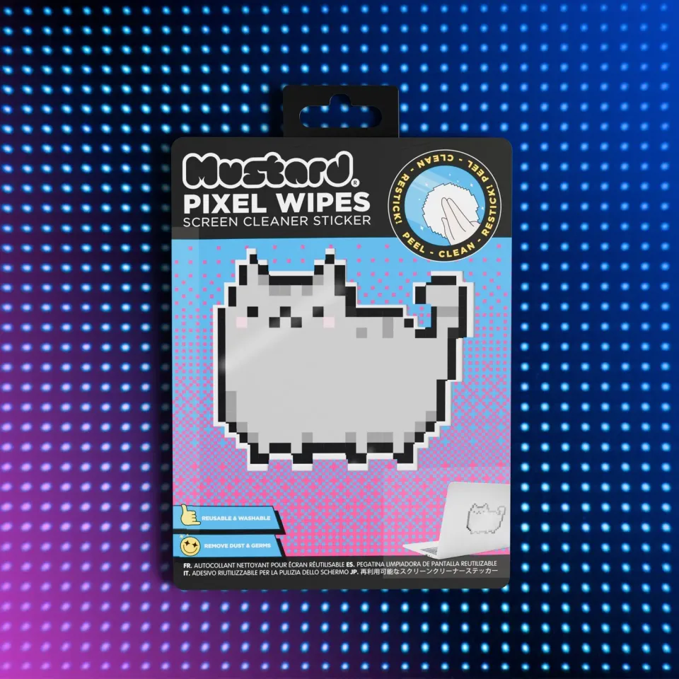 Mustard Cat Pixel Wipes skärmputs katt