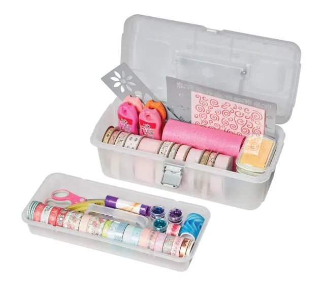 Deflecto Single Tray förvaringsbox transparent
