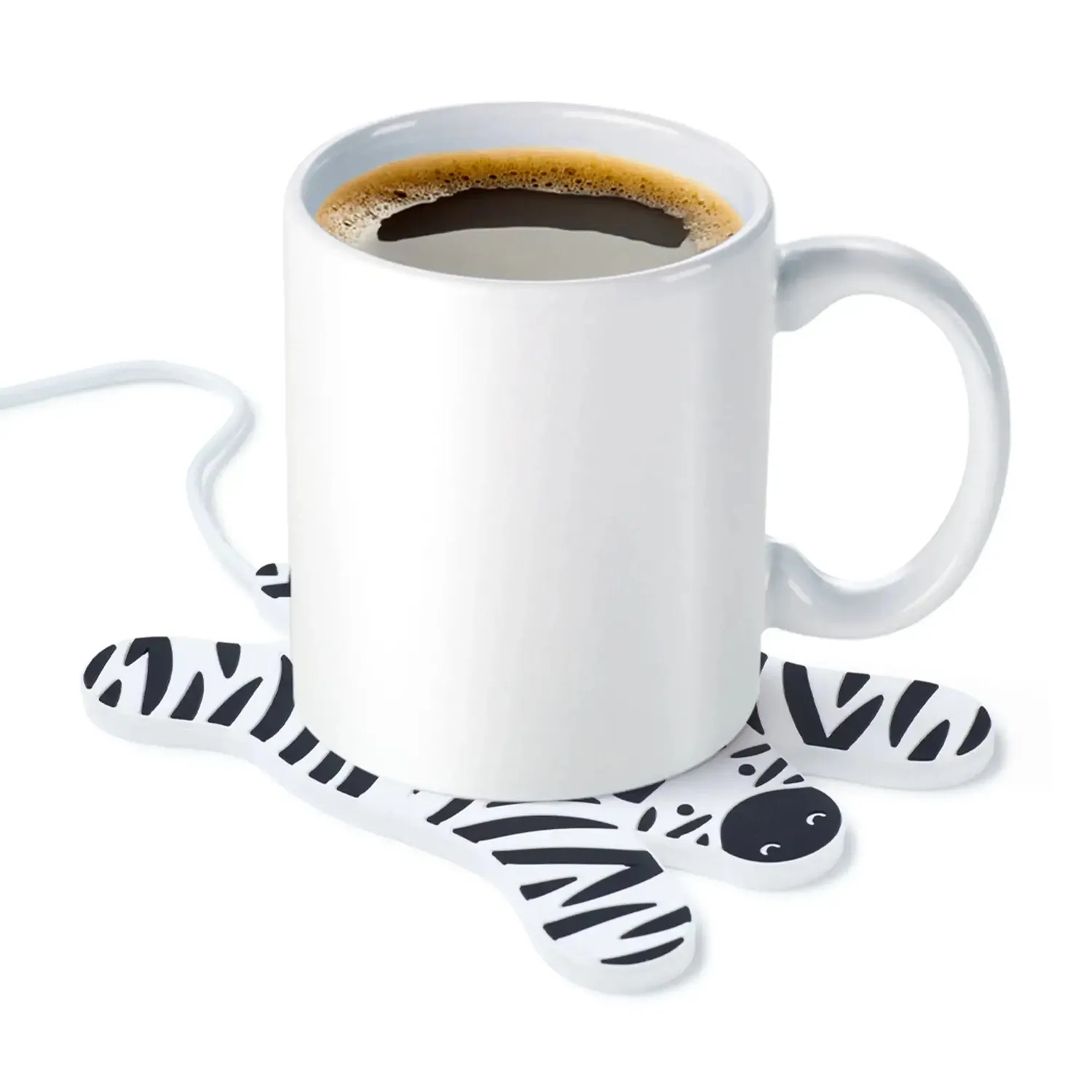 Mustard Sleepy Zebra muggvärmare USB zebramotiv