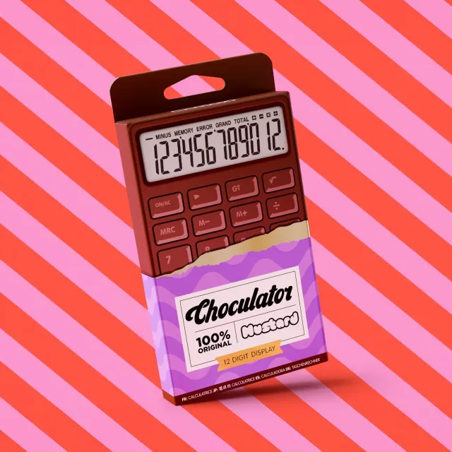 Mustard Choculator miniräknare chokladkaka
