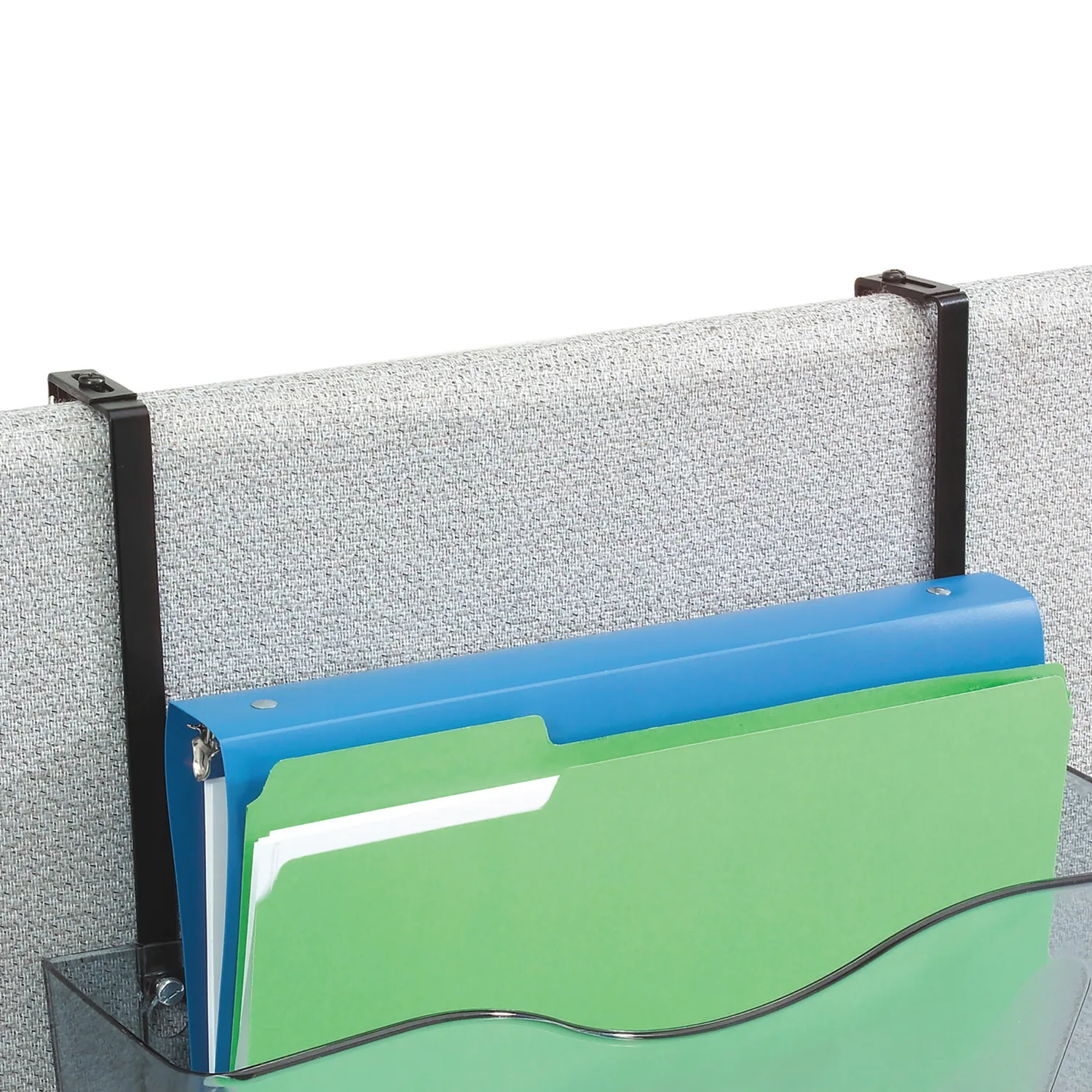 Deflecto Metal Partition skiljeväggsfäste svart metall 2-pack