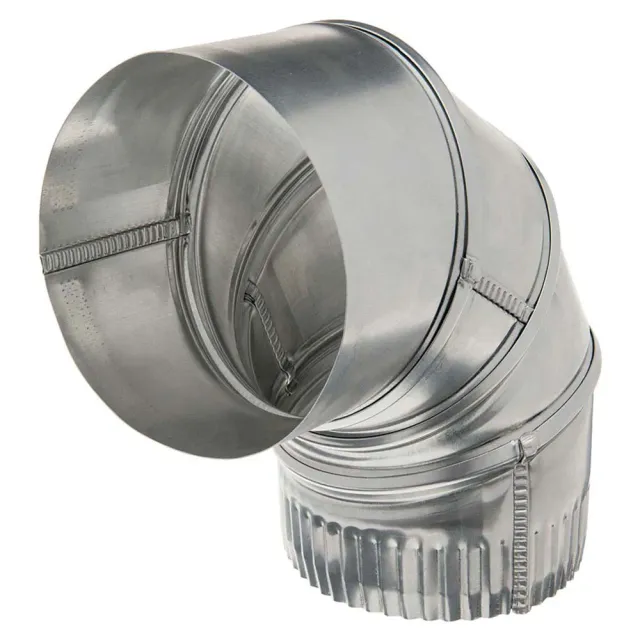 Deflecto Airtight 0-90 Degrees Elbow rörböj aluminium 10 cm