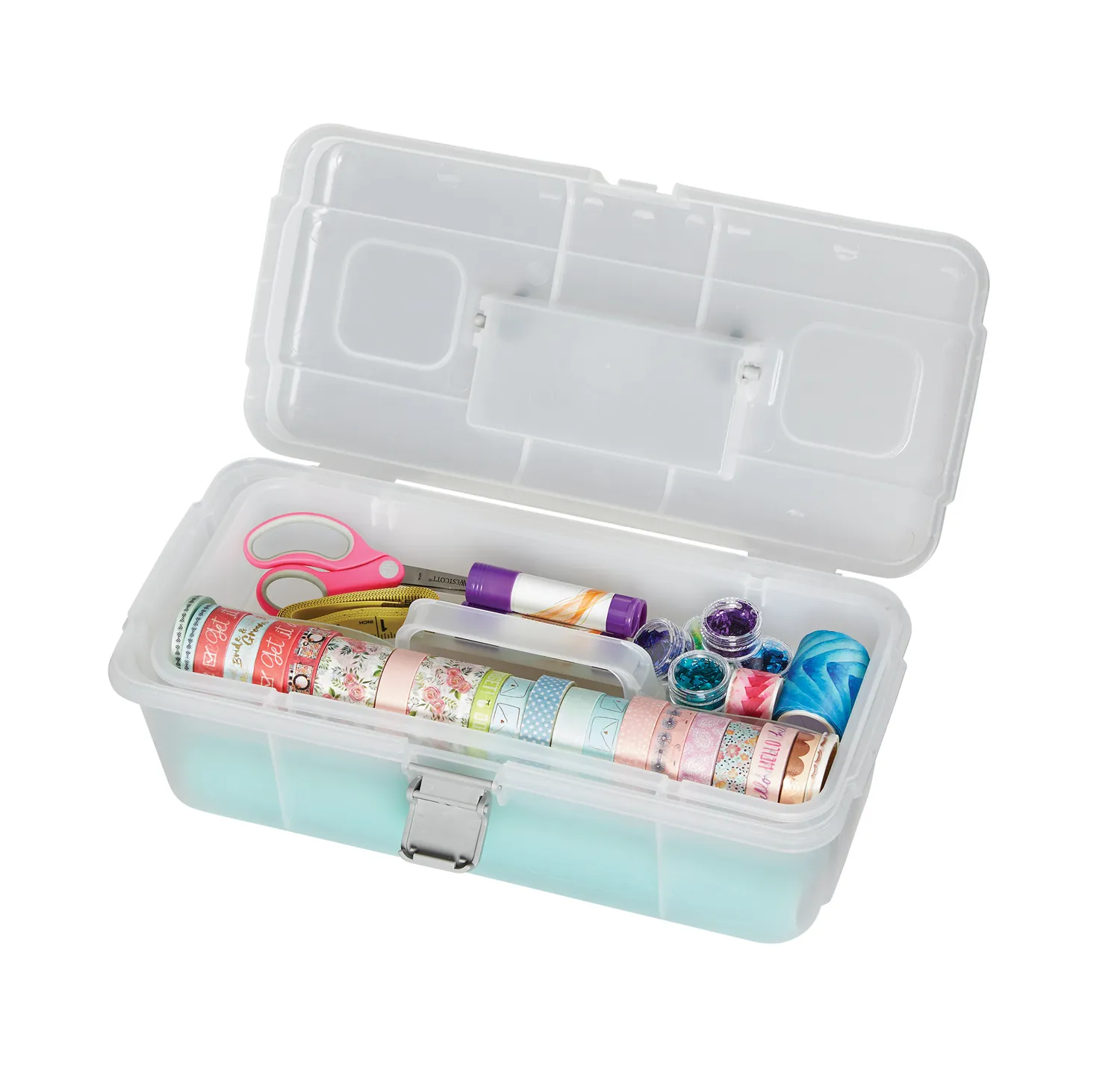 Deflecto Single Tray förvaringsbox transparent