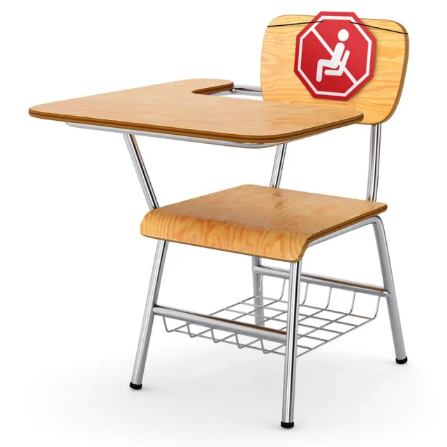 Deflecto sittmarkering 25 cm avståndsskylt skola bibliotek