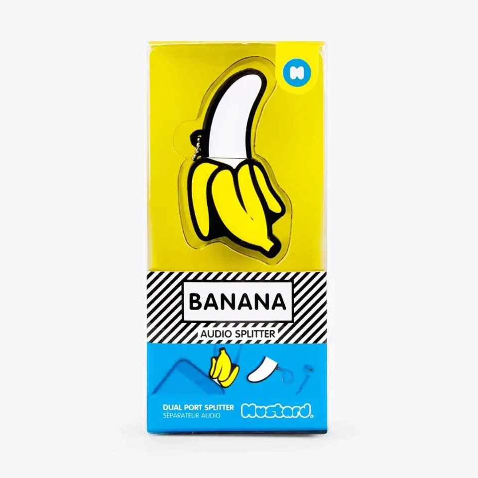 Mustard Banana Audio hörlurssplitter banan