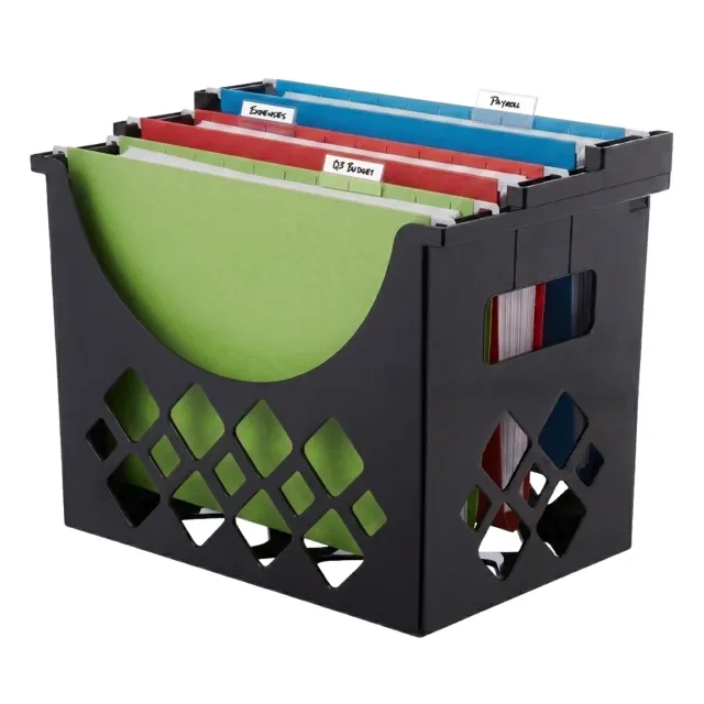 Deflecto Sustainable Office Desktop Hanging File Folder svart