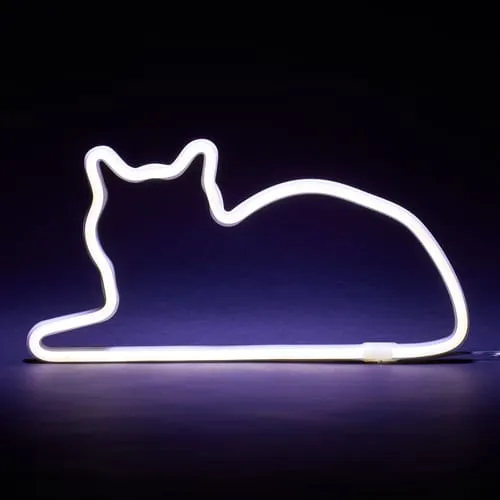 Mustard Cat Light Sitting LED-lampa USB sittande katt