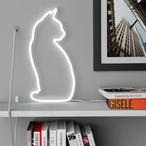 Mustard Cat Light Sitting LED-lampa katt USB