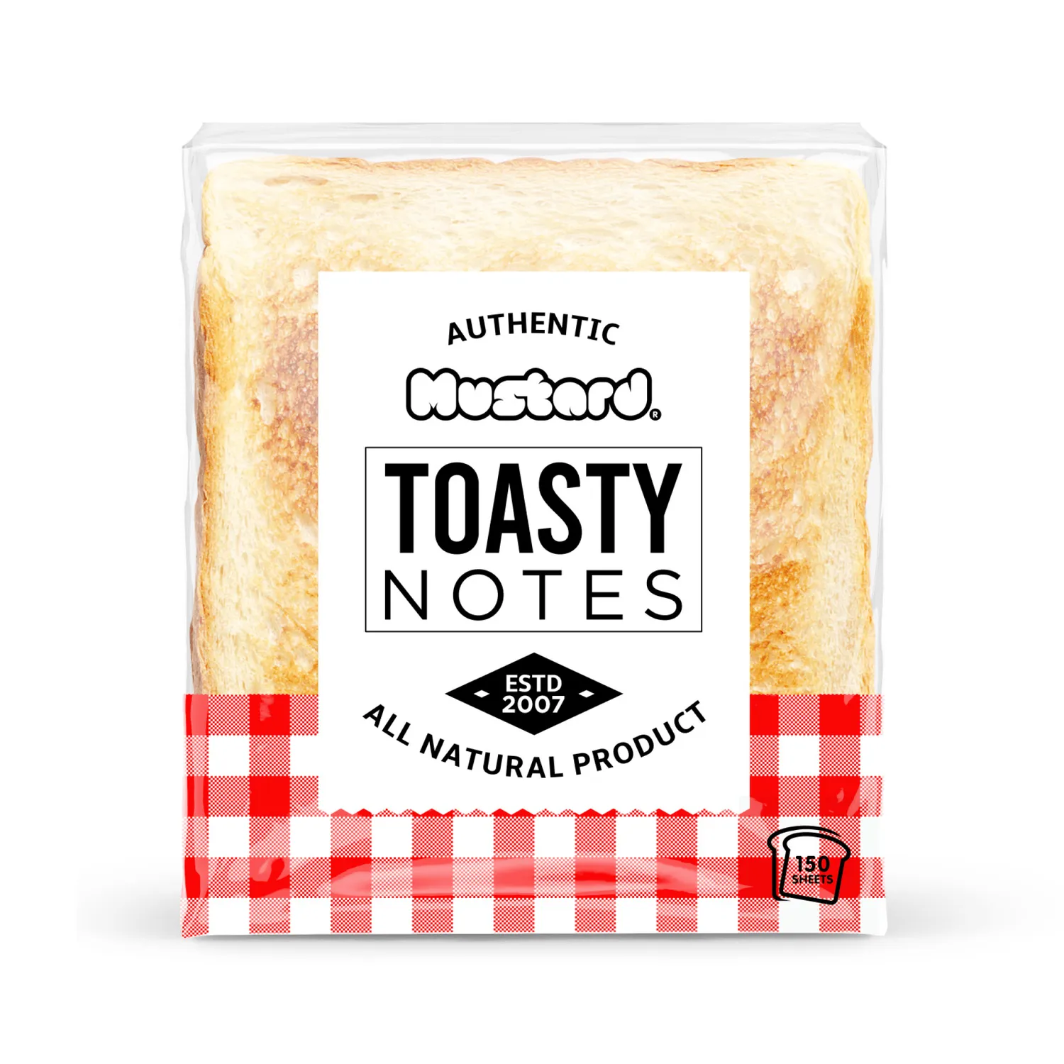 Mustard Toasty Notes klisterlappar rostmacka