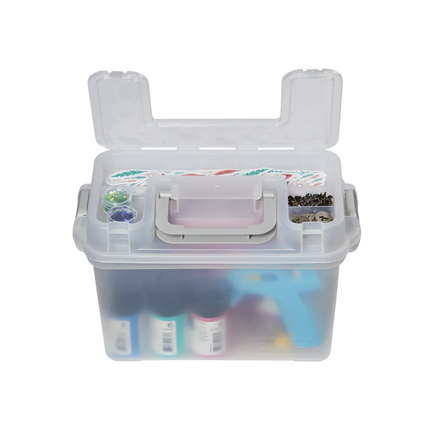 Deflecto Mini Storage Box förvaringsbox transparent pyssel