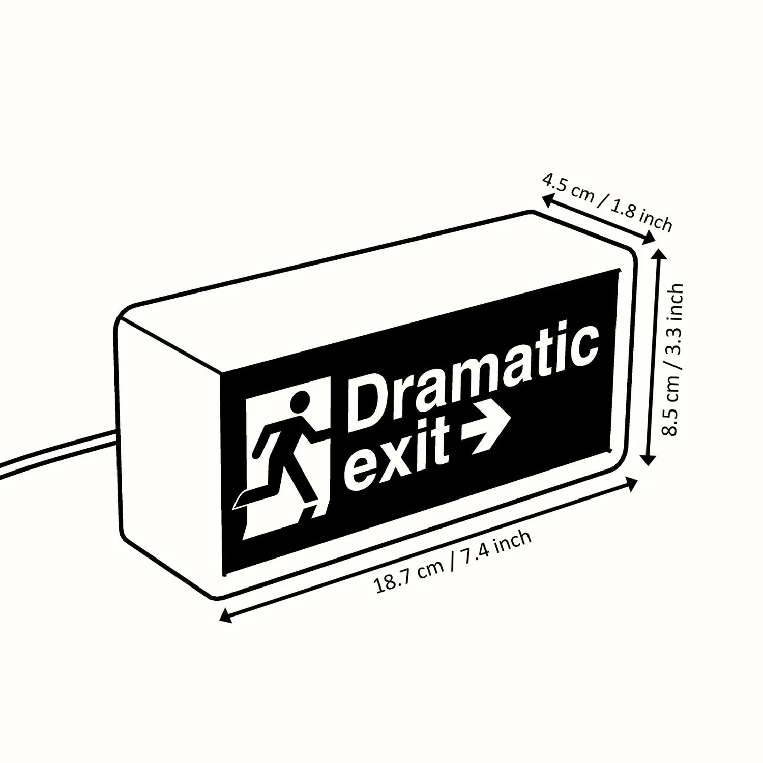 Mustard Dramatic Exit Box Light lampa röd